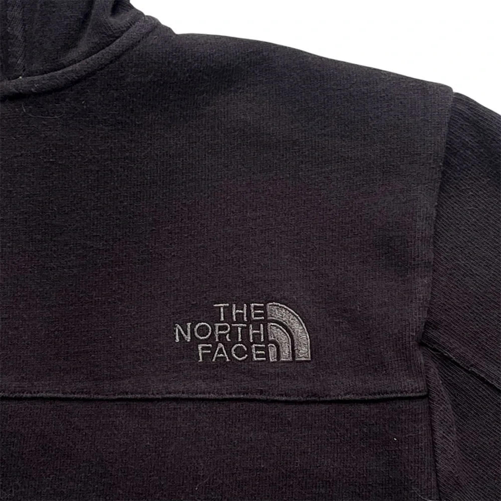 The North Face Men's Full Zip Hoodie Black Neon Green Size Large A4Z2 Vintage